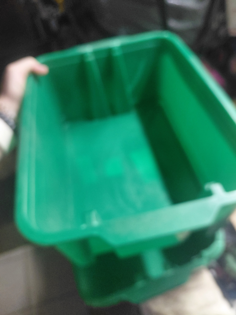 store more plastic organizers classroom stocking bins green x3 10.5"x15"x5.5"